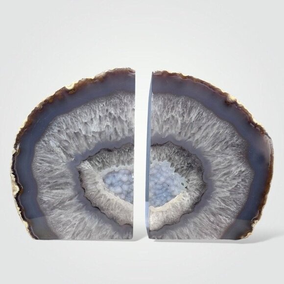 Crystal Bookends, Agate, Geode Center, Natural Home, Mindful Gift, Crystal Lover - Picture 8 of 11
